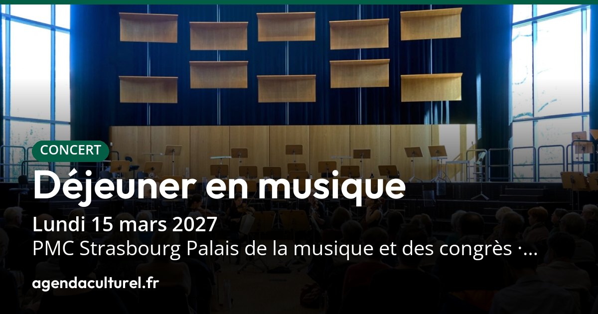 Déjeuner en musique à Strasbourg le 15 mars 2027, concert