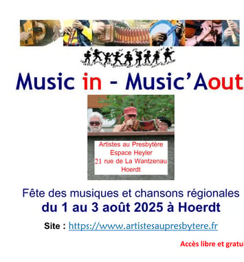 Festival Music in, Music'Aout 2025 affiche