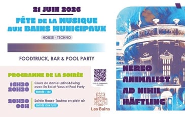 Pool party et cours de danse aux Bains Municipaux