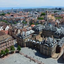 Musées point de départ dans la cour du Palais Rohan