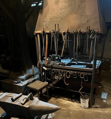 Découverte d'une forge du siècle dernier