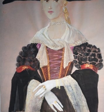Visite libre de l'exposition "Aquarelles d'Inès Wagner. Visages et costumes en transparence"