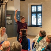 Présentation de la Zunft, siège historique de la corporation des boulangers de Sélestat, et de sa fresque du XVIᵉ siècle