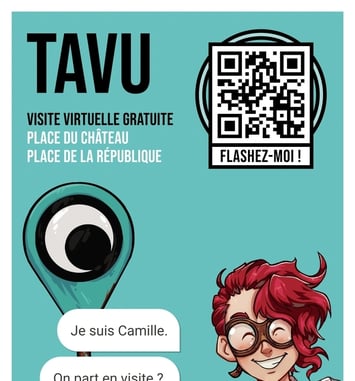 Parcours place de la République avec l'application TAVU