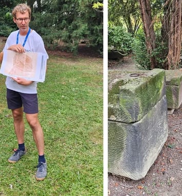 Visite archéologique : les sarcophages dans le parc du palais du Rhin