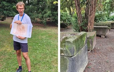 Visite archéologique : les sarcophages dans le parc du palais du Rhin