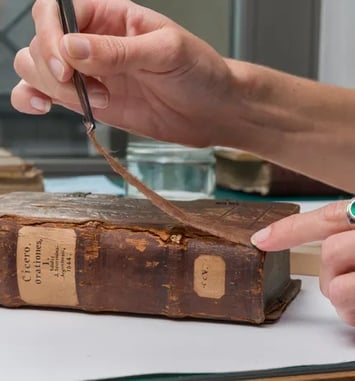 L'atelier de restauration de la Bnu