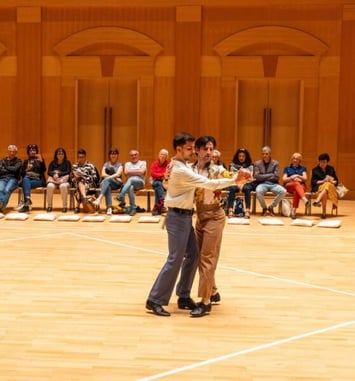 Avec Gianmaria Borzillo et Giovanfrancesco Giannini, interprètes de Save the last dance for me