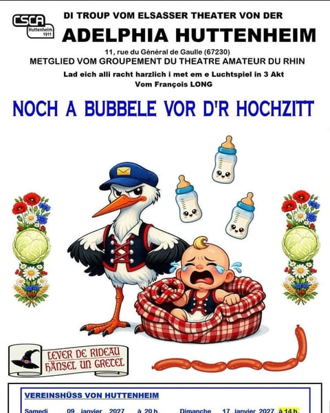 Théâtre alsacien "Noch a Bubbele vor D'R Hochzitt"