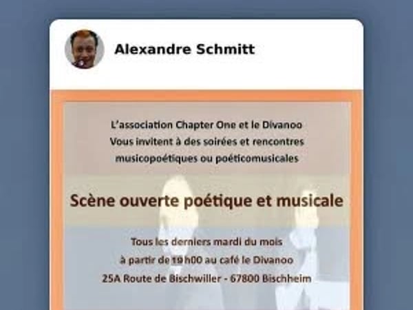 Scène ouverte poétique et musicale